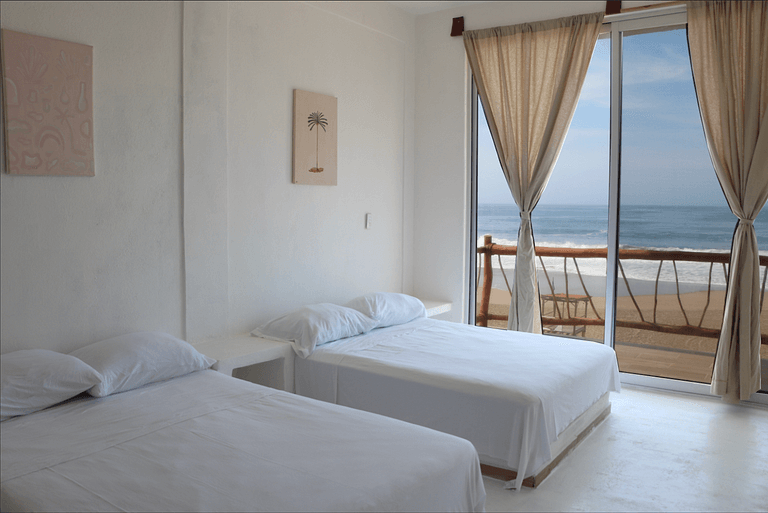 master suite con vista sull'oceano